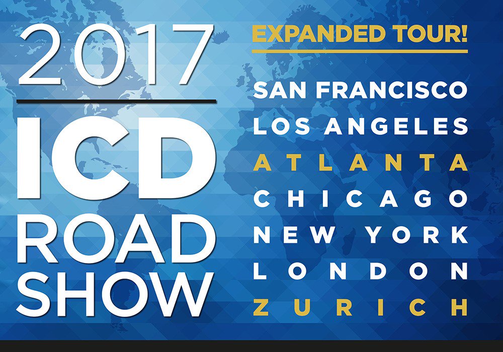 <a href="/ICDPortal/">ICD</a> announces the #2017ICDRoadshow with new cities! Check the Roadshow Page for updates: icdportal.info/icd-roadshow/