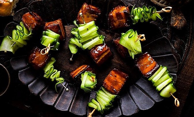 TheOrientalBox's tweet image. Vietnamese pork belly skewers #Theorientalbox