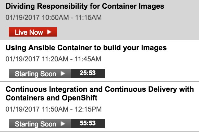 openshift's tweet image. Great content in today’s container virtual event
#LinuxContainers