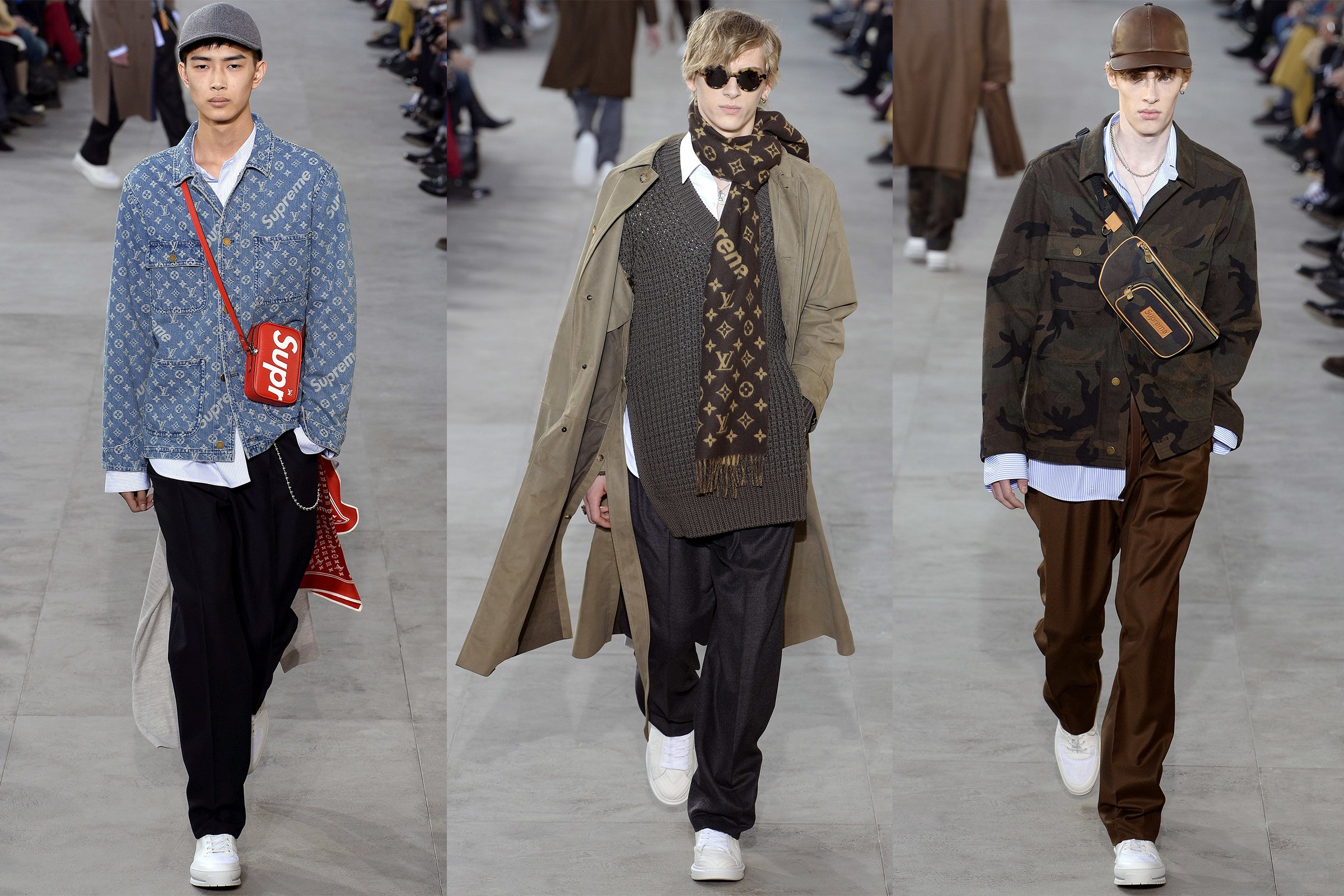 GRAILED on X: Louis Vuitton and Supreme Take Center Stage At Paris Fashion  Week -   / X