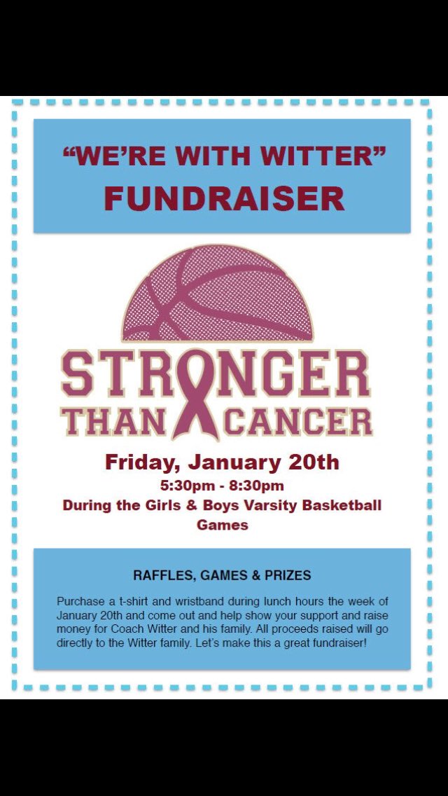 Lafayette 🏀 nation - see you Friday Jan 20 at 5:30PM at LHS gym for "We're With Witter" events during boy's &amp; girl's games <a href="/STLhssports/">STLhighschoolsports</a>