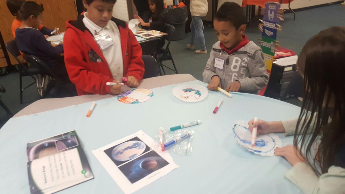 ThinkBeswick's tweet photo. Last week our 1st/2nd friends made their own planets using coffee filters &amp; markers. They can't wait to show them off at parent night!#Space https://t.co/6Mc1fn5avx