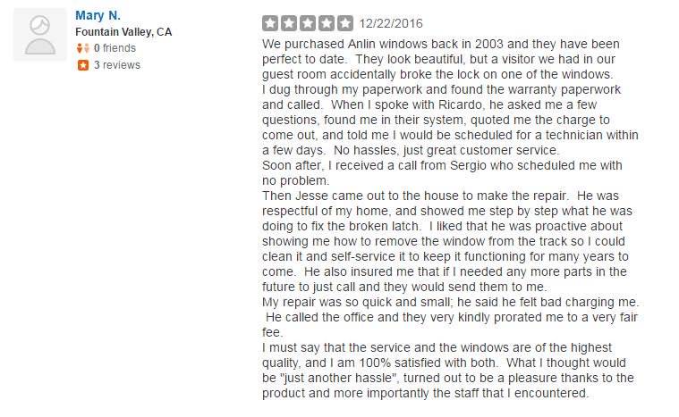 Anlin_Windows's tweet photo. #theysaidwhatthursday: 100% satisfaction for this homeowner! No hassles, just great customer service! https://t.co/ZUSFJyw2Gm