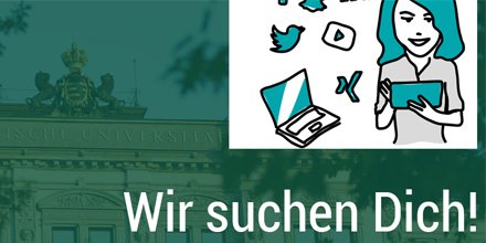 TUChemnitz's tweet photo. In eigener Sache: Für die Pressestelle der #TUChemnitz suchen wir einen HiWi #SocialMedia. Infos: https://t.co/FUQnmmABVq #job #Chemnitz https://t.co/wtxehs7Hy4