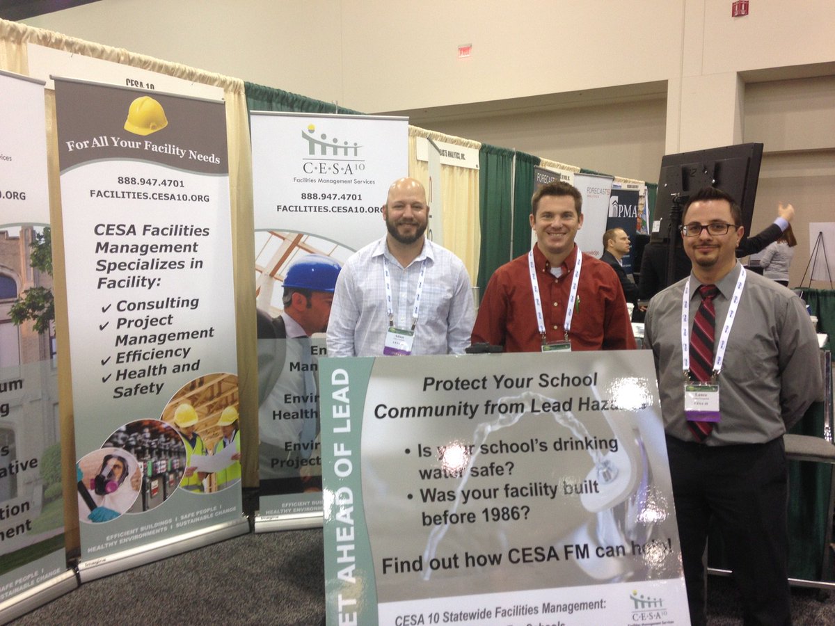 CESAFacMan's tweet photo. Visit our experts @GregorichLance in Booth 907 to find out how your district can get ahead of lead. #2017EdCon #CESA10 #CESAFacMan https://t.co/inCeXWCsNM