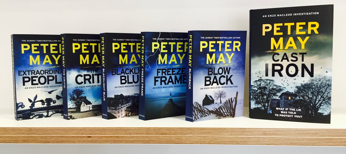 QuercusBooks's tweet image. Definition of #shelfgoals right there! @authorpetermay's red-hot, cold-case Enzo Macleod series make a VERY good looking team indeed.