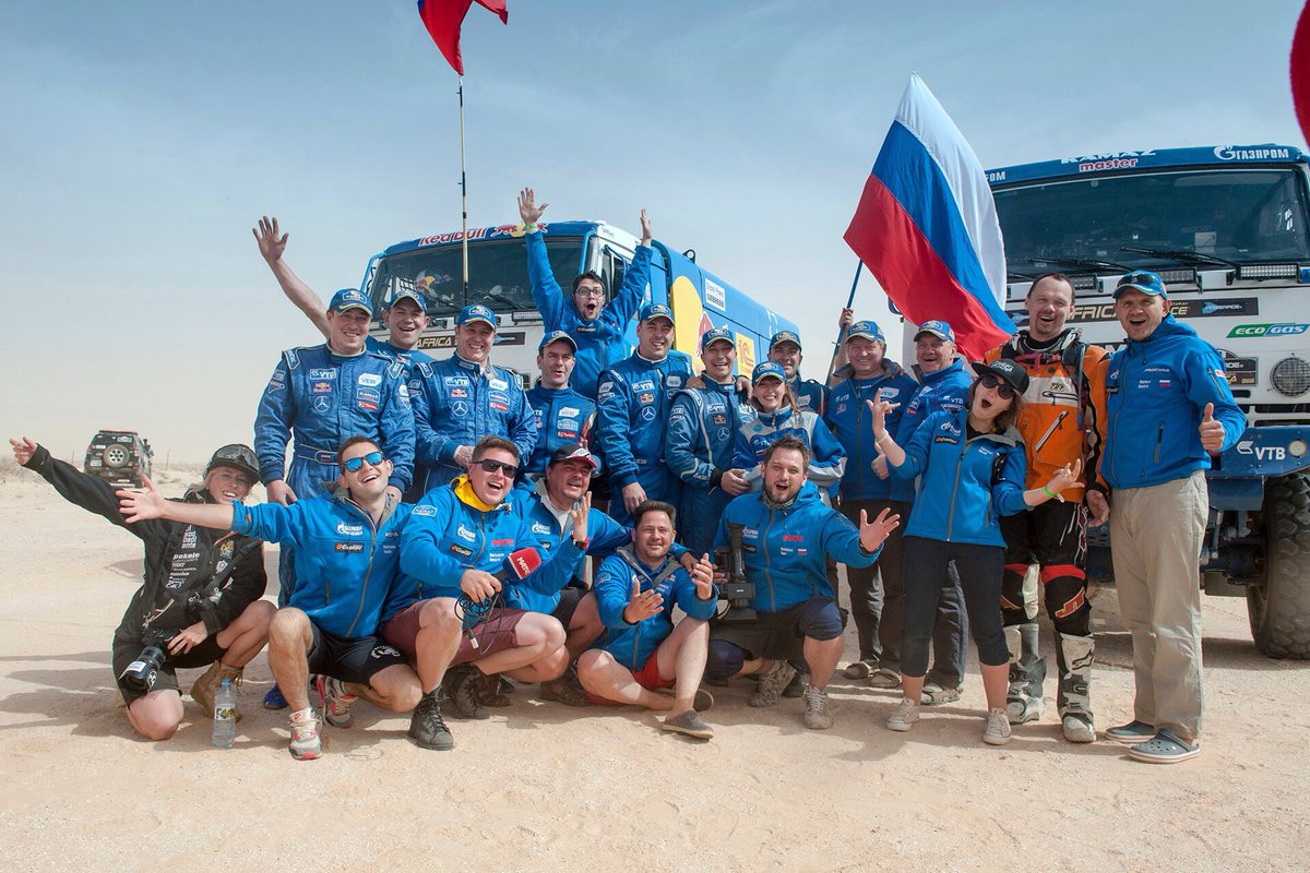 EmbassyofRussia's tweet photo. #Russia's @KAMAZmasterTEAM is truly unstoppable: Andrey Karginov wins the Africa Eco Race 2017 rally raid #africaecorace2017 @Africaecorace https://t.co/qrX4qUT4Jf