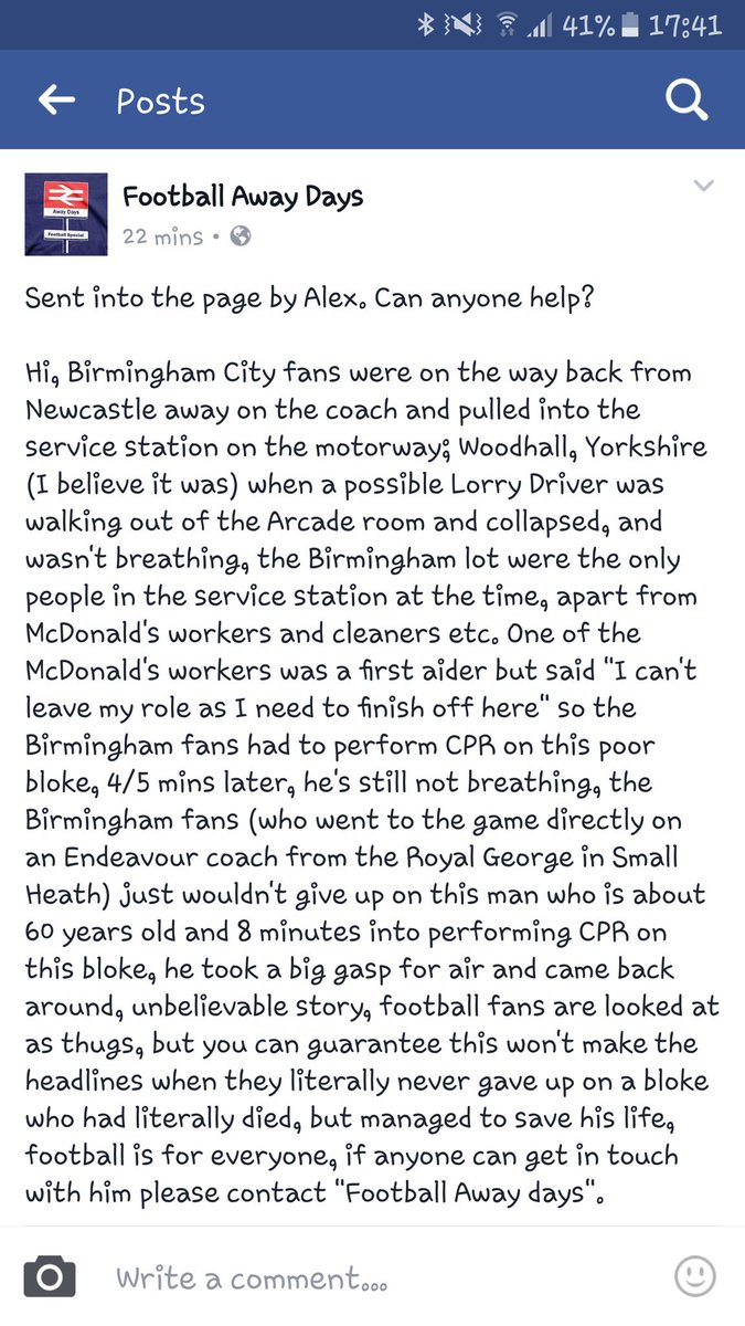 and certain authorities say football fans are nothing but louts and criminals. Well done blues fans <a href="/BCFC/">Birmingham City FC</a> @The_FSF