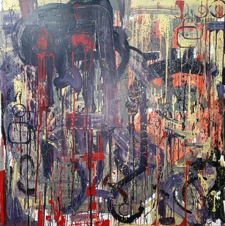MHortonArt's tweet photo. "Eyes of Aleppo" by Ted Gillespie. PAINTING. via @ArtLoupe. #ABSTRACT https://t.co/lQ7bihaaHn
