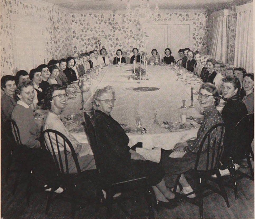 Alpha Chi Omega (@alphachiomegahq) on Twitter photo This <a href="/axo_wsu/">Alpha Chi Omega</a> photo was in the Sept. 1955 Lyre. At the time, the chapter was known on campus for its huge oval dining table! #AXO #TBT This <a href="/axo_wsu/">Alpha Chi Omega</a> photo was in the Sept. 1955 Lyre. At the time, the chapter was known on campus for its huge oval dining table! #AXO #TBT