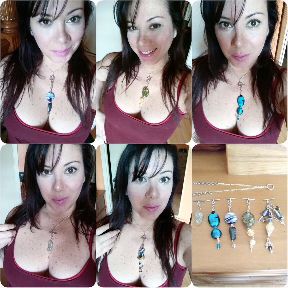 babykatd1's tweet photo. Wearing #toggleclasp #necklace w interchangeable #pendants. #handcrafted #jewelry #lampworked #beads #romanglass #Accessories @FireMtnGems https://t.co/5RpGofZn38