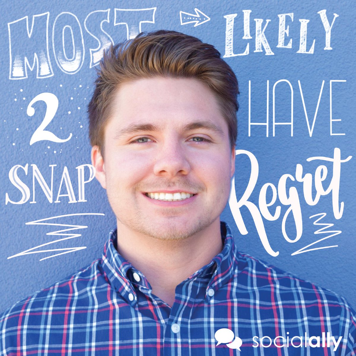SocialNatalie's tweet photo. #SocialAlly Superlatives: Most likely to have Snap regret was won by our very own #ally, Ryan. #Snapchat #SnapRegret https://t.co/LU54pJI0r2
