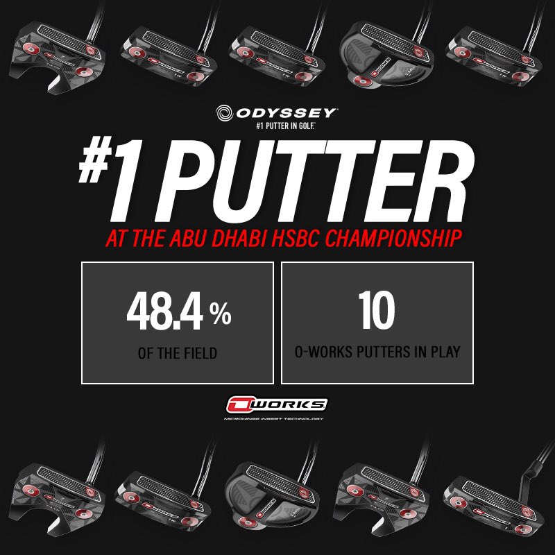 odysseygolf's tweet image. The #1PutterInGolf is #️⃣1️⃣ at the Abu Dhabi Golf Championship with ALREADY 10 #OWorks in play 💪.