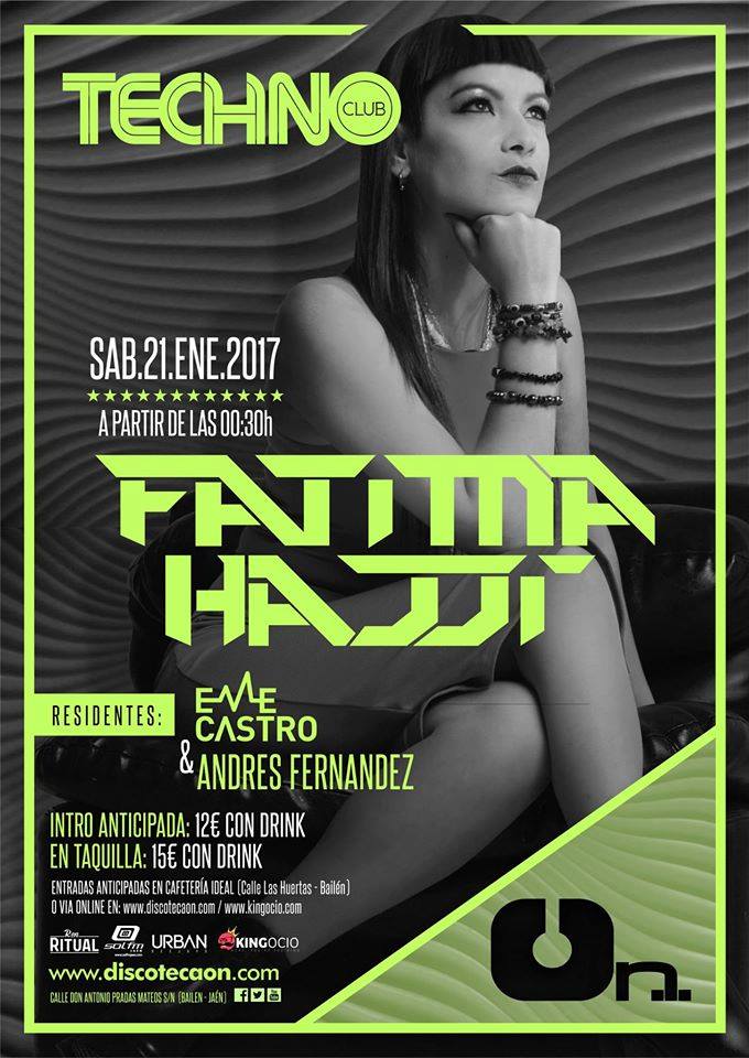 DiscotecaOn's tweet photo. Sorteamos 5 entradas para este sábado. Nos visita Fatima Hajji. Para participar RT!!! https://t.co/vz8zm7WLFl