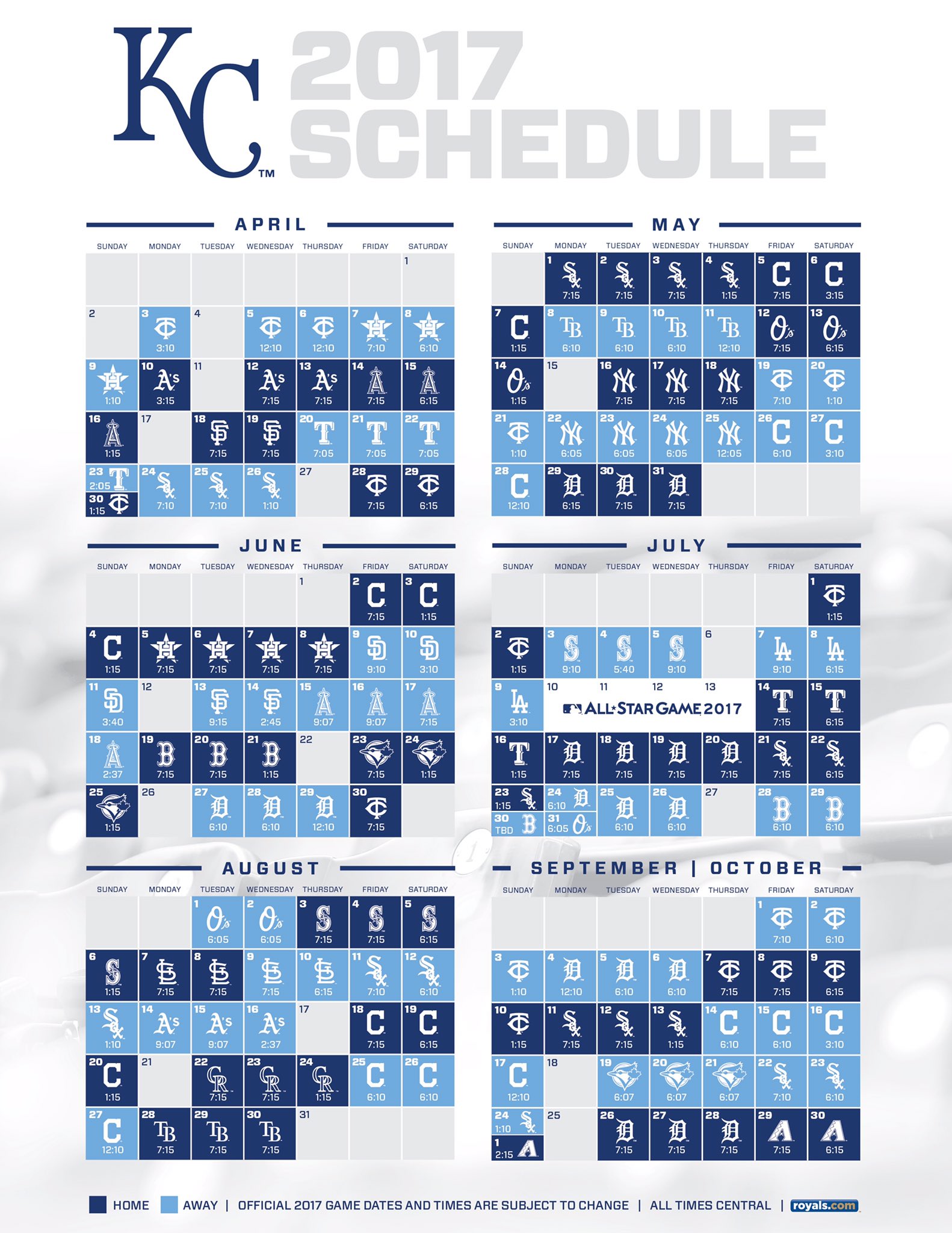 kansas city royals schedule