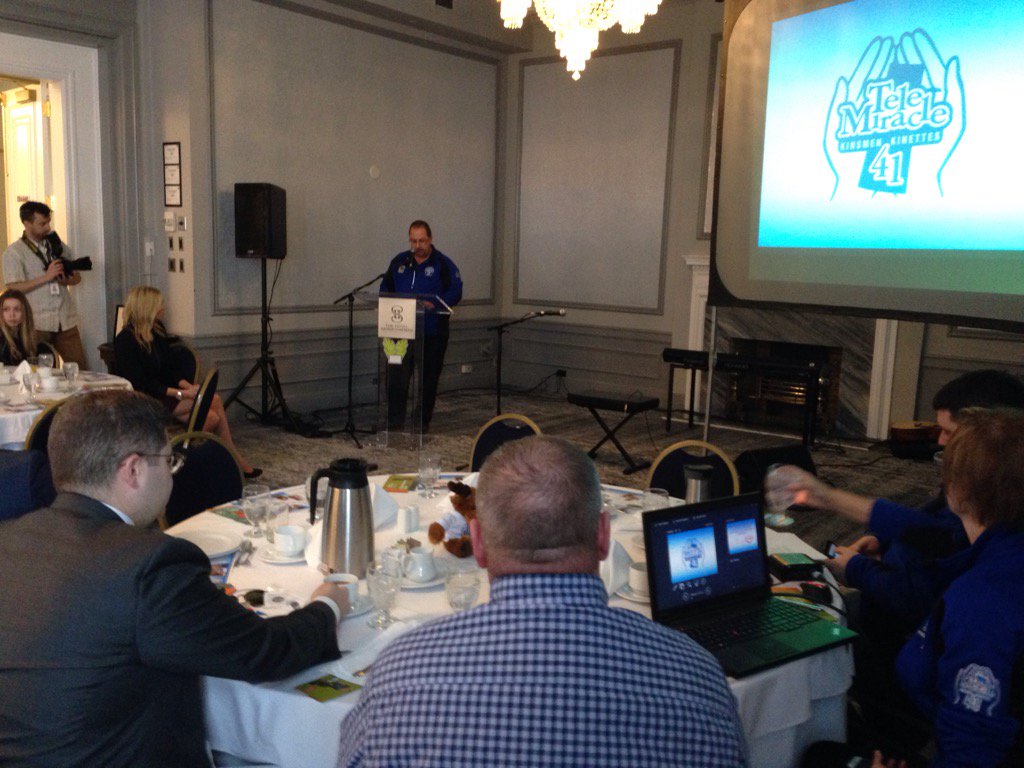 CTVGareth's tweet photo. Kinsmen Telemiracle 41 kickoff luncheon in Regina. #yqr #telemiracle https://t.co/8FEo5f1tVc