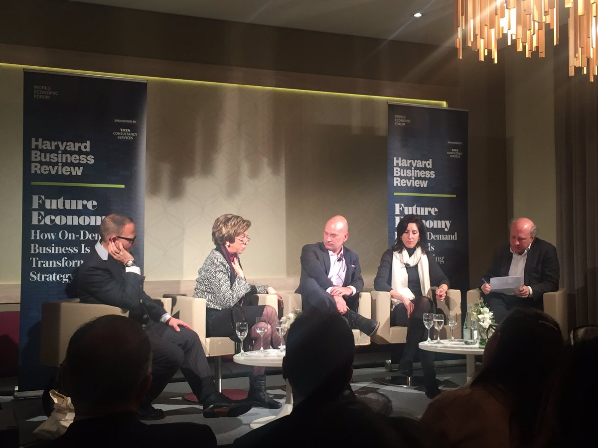 MPloumaki's tweet photo. #WEF2017 @HBRexchange: Future Economy - how on demand business is transforming strategy @awgadzala https://t.co/qdTrxIwHaY