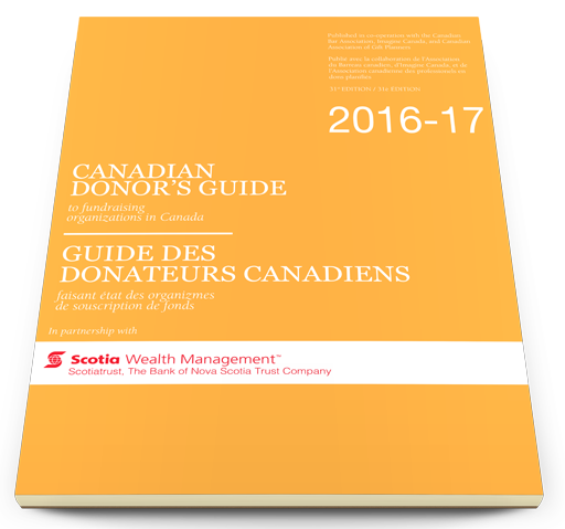 Has your charity submitted listing info to our <a href="/DonorsGuide/">CanadianDonorsGuide</a> yet?  2017-18 deadlines approaching - info donorsguide.ca