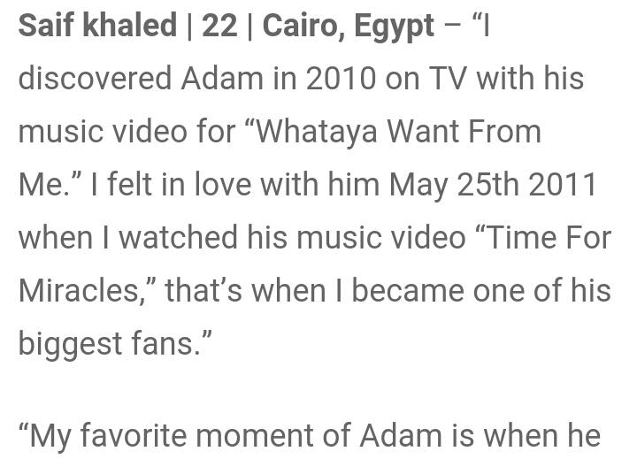 saifkhaledhelmy's tweet photo. Thanks @melaniexgomez for sharing my story as a fan to @adamlambert #ProudToBeAGlambert https://t.co/qfneM8zUYn https://t.co/bA05oFLcx4