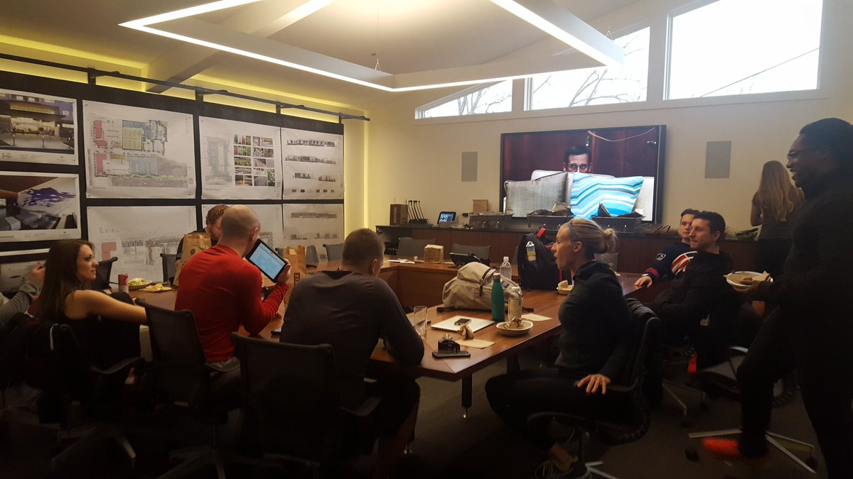 WoodsidePT's tweet photo. Woodside Trainers enjoying a @ChipotleTweets team lunch with a dash of #Anchorman2 #bowlsoverburritos #yum https://t.co/bnzx0e13OC