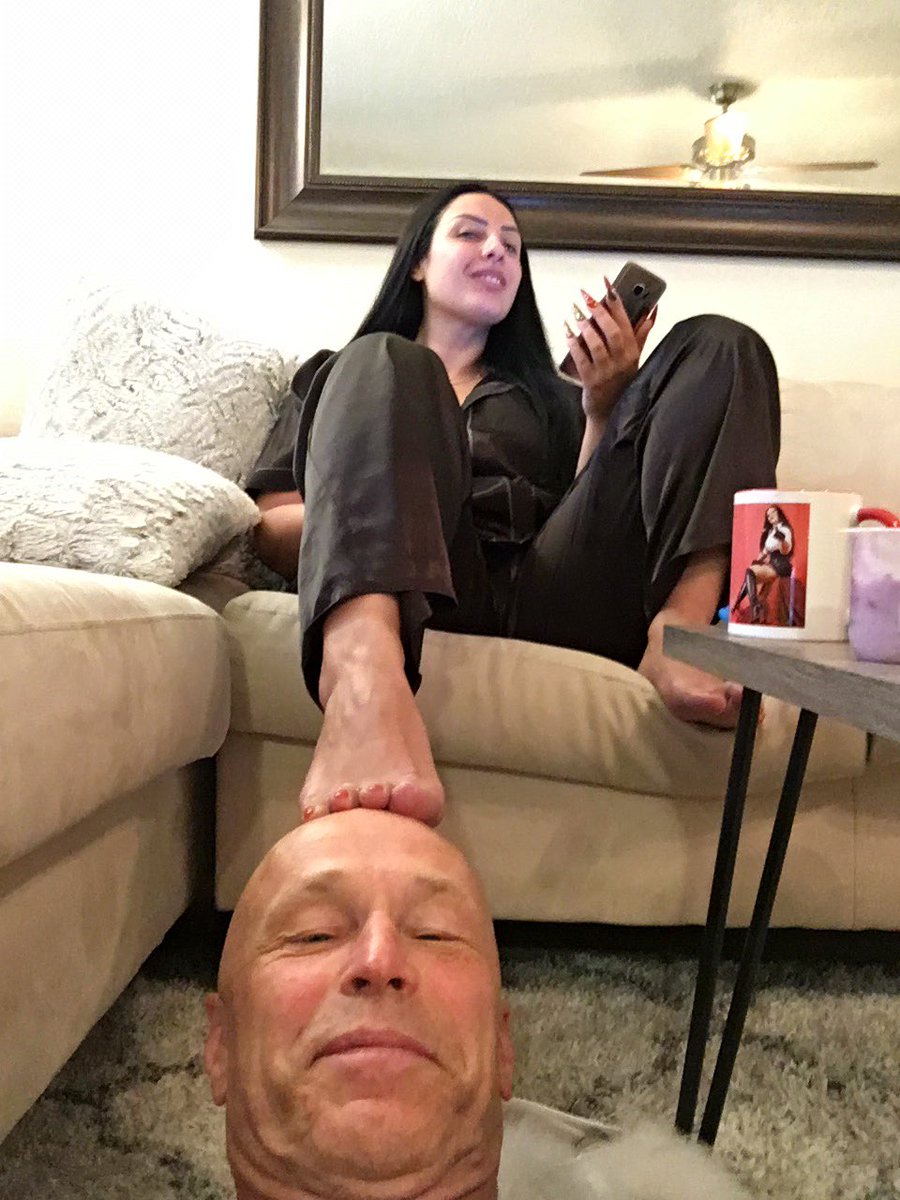 Finally being of use to @Mistress_Ezada as Her morning foot stool. 