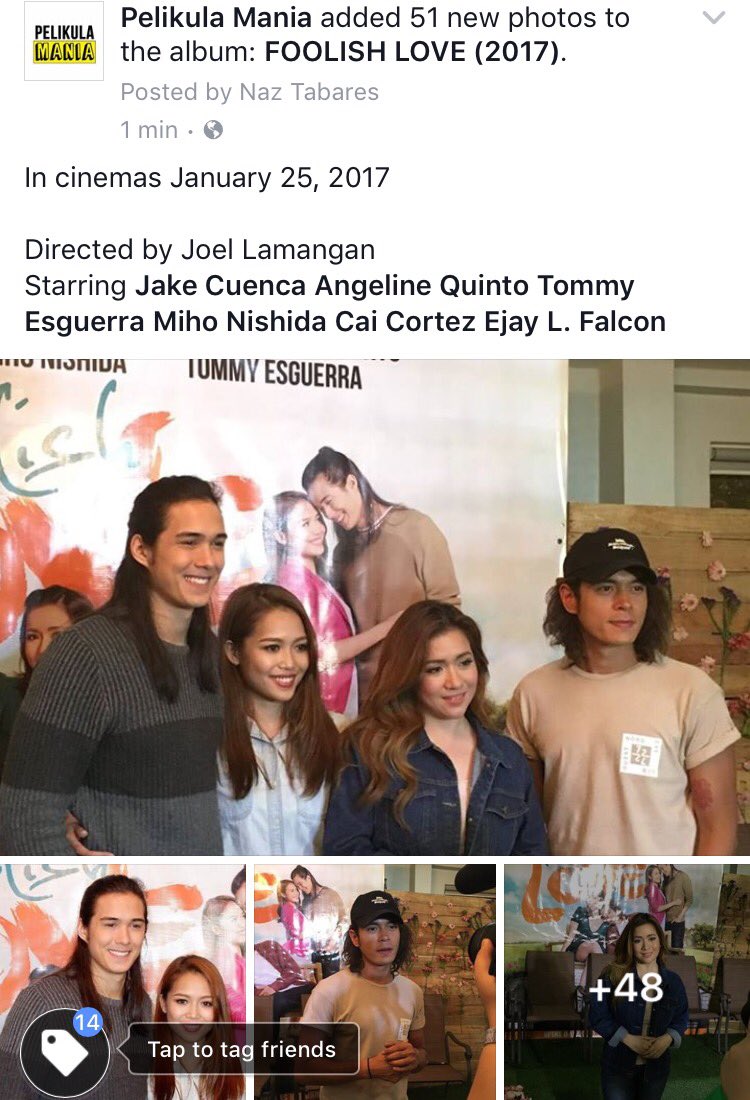 pelikulamania's tweet photo. All photos from the #FoolishLoveBlogcon now uploaded on our Facebook page. #Tomiho #FoolishLove #JakeCuenca #AngelineQuinto https://t.co/YLBO9u7auu