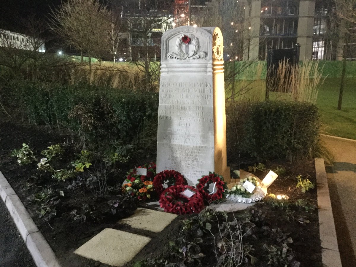 NewhamLondon's tweet photo. Commemorations tonight at Royal Wharf marking 100 years since #silvertownexplosion #newham https://t.co/EXtMxhsUxz