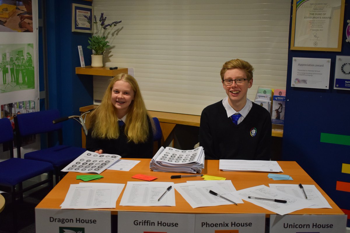 Unicorn Head Boy Jed and Head Girl Abi doing a great job greeting students and parents at the Y9 Guided Choices Evening tonight