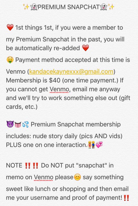 Starting my ✨👻PREMIUM SNAPCHAT👻✨ back up today!!! If you were a member before you will be automatically