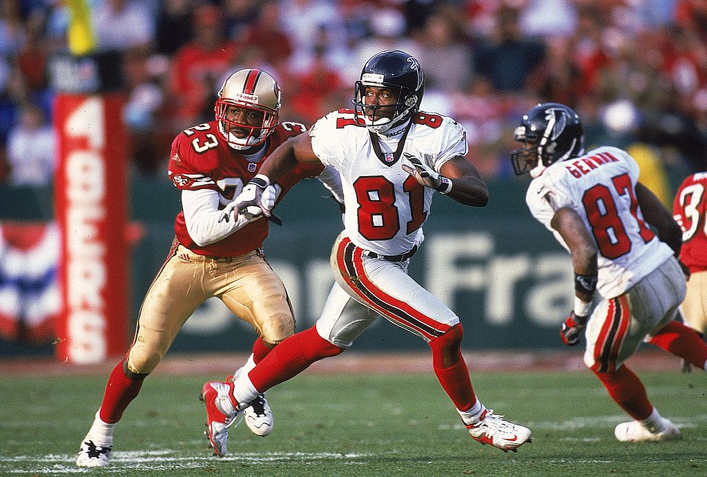 We talk Falcons with former WR @TeranceMathis at 3 on <a href="/DukesandBell929/">DukesandBell929</a>! #ATLvGB  | Listen at player.radio.com/listen/station…