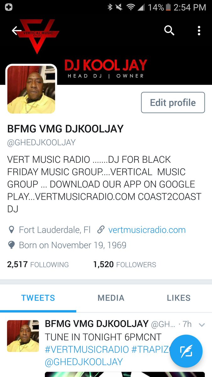 9lyfedjkooljay's tweet photo. FOLLOW ME.....@GHEDJKOOLJAY #VERTMUSICRADIO #VMMG #WVRTDB #WORLDWIDE #INTERNETRADIO https://t.co/Uc5k28otaN https://t.co/brb0ewWRkZ