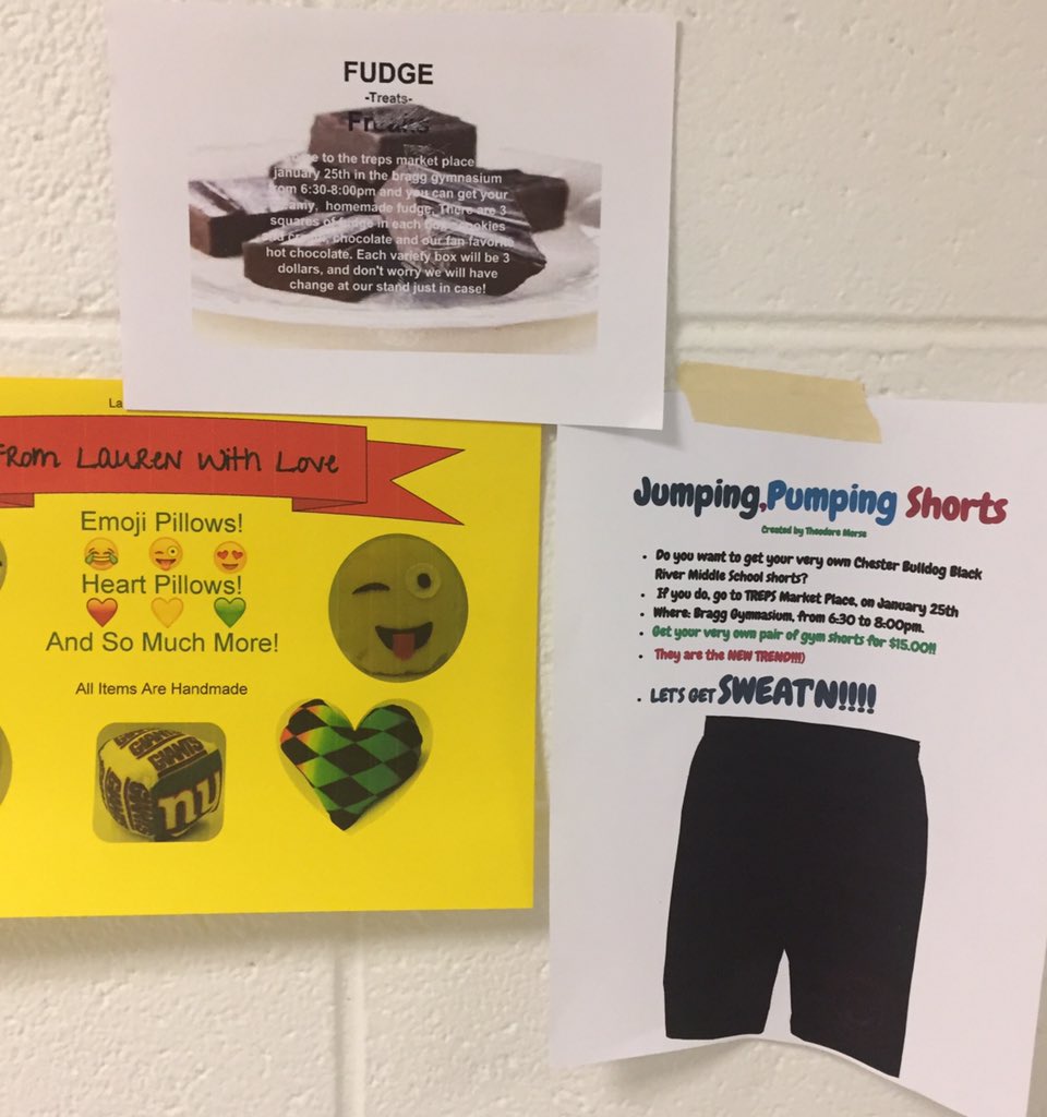 PrinciStanton's tweet photo. Coming soon - Trep$! Join us next Wednesday - lots of new, Student businesses & great products #WeAreChesterCSD #BraggSchool https://t.co/qJ1x3ZgHvu
