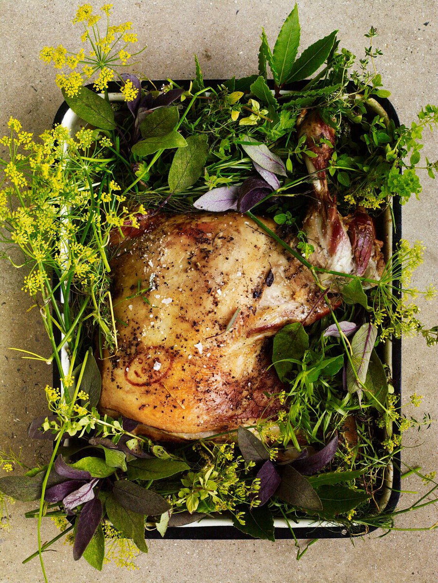GillMeller's tweet photo. Roast shoulder of mutton with garden herbs from my debut cookbook 'Gather' grab a copy. It's a steal on Amazon now! https://t.co/aNvMNwun4S