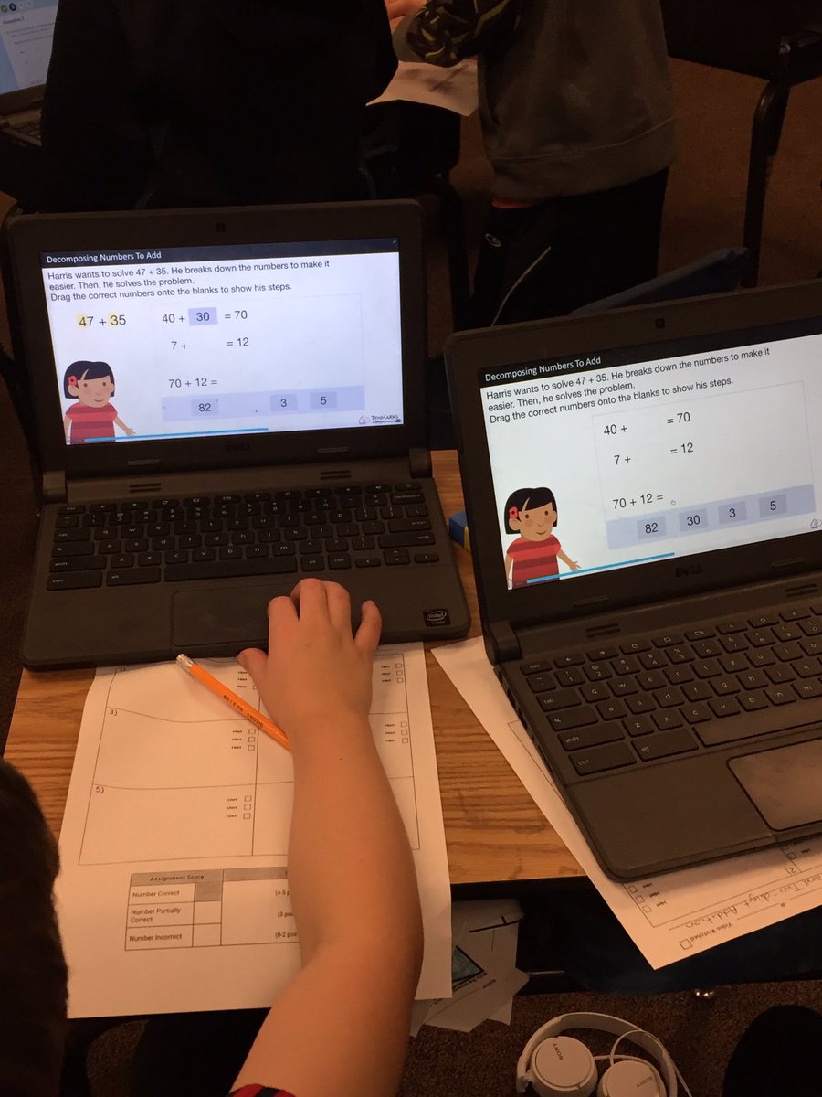 Another successful lesson with 2nd graders on @TenMarks they are living this! #r7proud