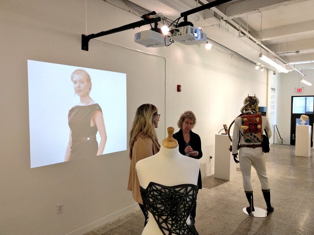 Delightful conversation today w/ Globe critic @cmcq &amp; guest curator <a href="/promethea/">Laura Zittrain</a> about embodied uncertainty at "Body Politic".