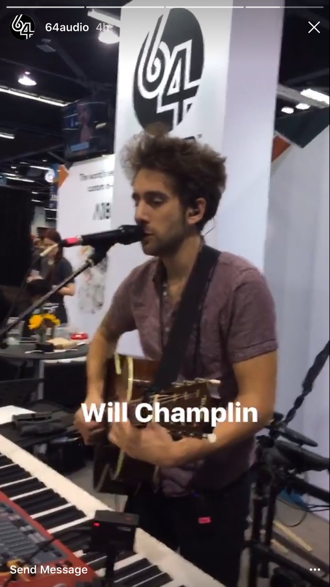 TheJeremyLopez's tweet photo. @WillChamplin x @64audio!! 🎧🎤🎸
#WillChamplin #64ears #NAMM2017 https://t.co/vYdlsOzmQz