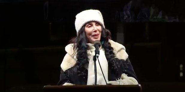 MoveOn's tweet photo. .@realDonaldTrump you had @3doorsdown, we had @cher. BAM: https://t.co/83sqp7MFM1 #WeStandUnited https://t.co/SxPNXf2QgY