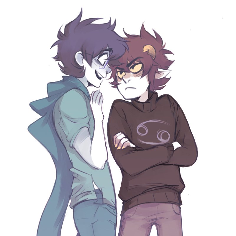 //by Ikimaru

If Karkat looks annoyed but isn't completely blowing you off, he's probably fine with you.
