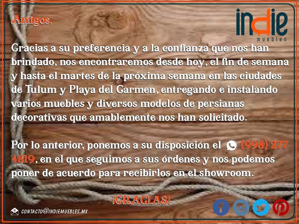 RoAlpuche's tweet photo. Agradecemos su preferencia... ¡GRACIAS! #indiemuebles #tuespaciotuestilo #descuentos #muebleria #fletegratis #muebl… https://t.co/qVcYJgIQbN