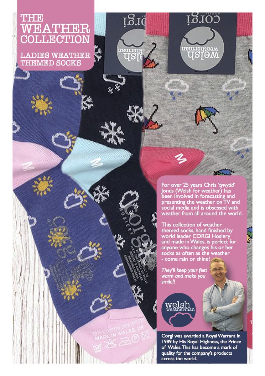 The Welsh weatherman <a href="/Corgi_Socks/">Corgi Socks</a> will be in 4 new shops by the weekend! Santes dwynwen and Valentine's presents! #madeinwales