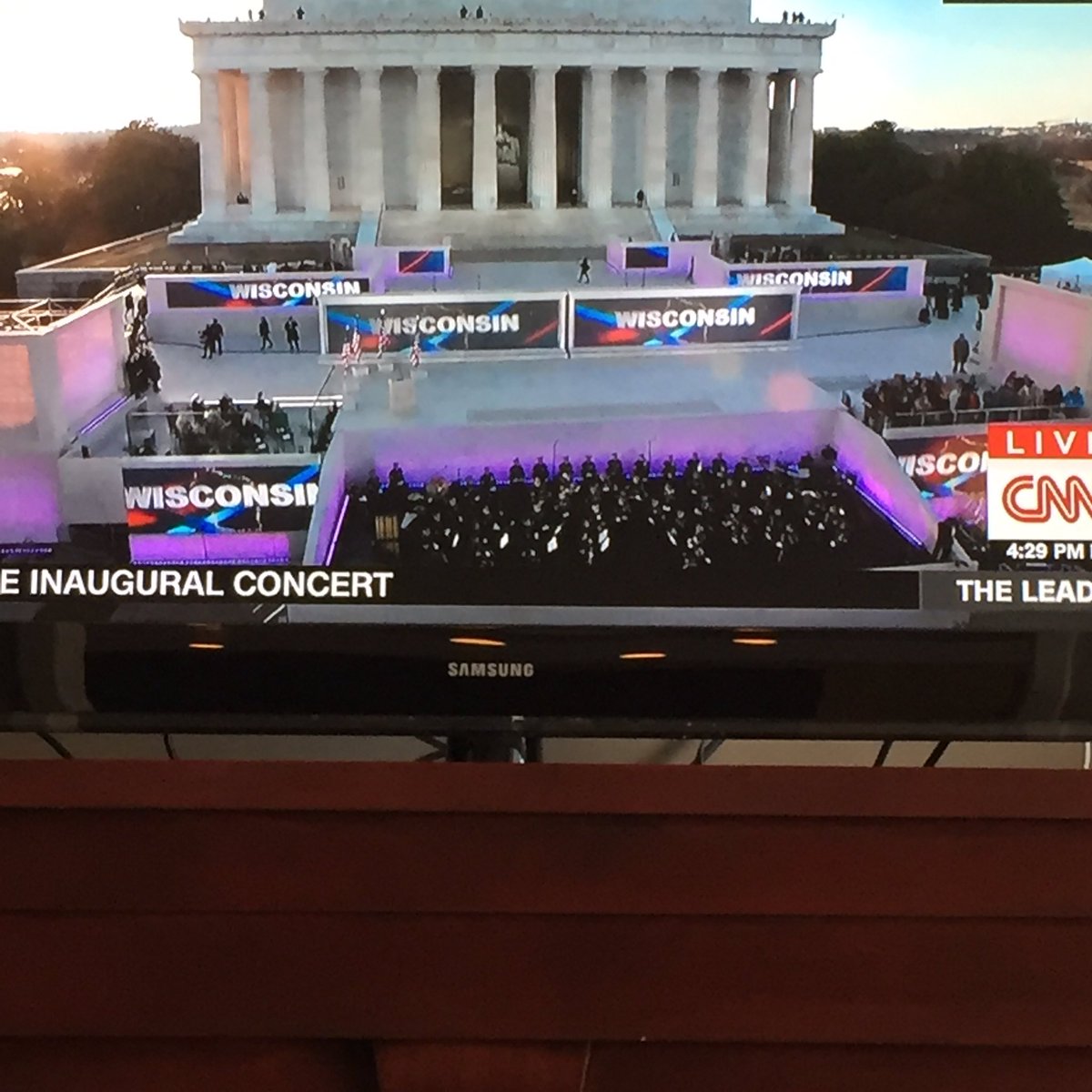 kimcleaveley's tweet photo. The opening of this #InauguralConcert looks like the opening of The Hunger Games. Seriously. Just waiting on President Snow https://t.co/E3l61Efk5X
