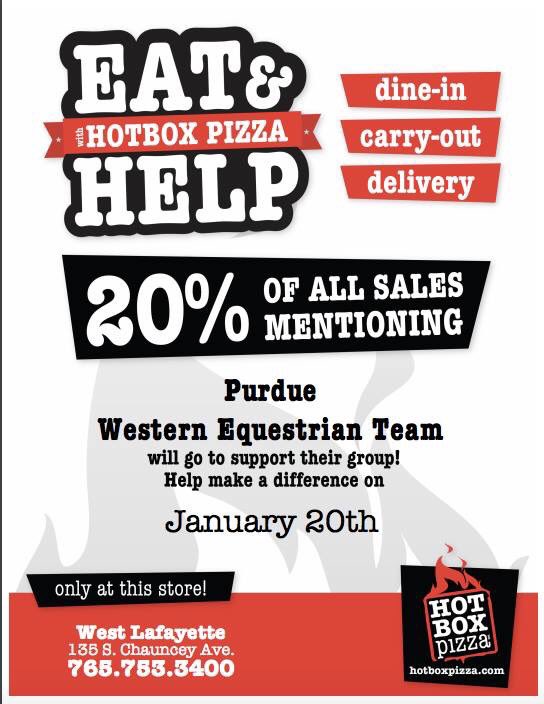 purduewesterneq's tweet photo. DON'T FORGET TO EAT AT HOTBOX TOMORROW! Be sure to mention us! https://t.co/QGxaZ3rPpL