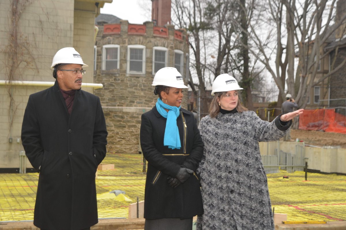 FreeLibrary's tweet photo. A few shots from yesterday's hard hat tour of @Lovett_Library, set to reopen soon better than ever! #BuildingInspiration #RebuildPHL https://t.co/vE1VtNkvR7