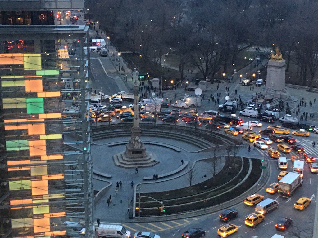 Anti Trump rally starting in front of Trump Hotel on Central Park tonight.