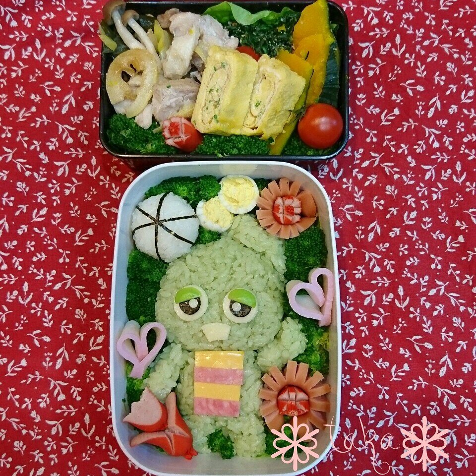 Taka 今日のキャラ弁 En Twitter おはよーございます 最近 どーも時間なくて お返事行けてなくてごめんなさい 緑色のデコふり どうしても余るから 何回か作ってるやつになっちゃう 今日もよろぴく キャラ弁 ガチャピン お腹ペコリン部 T Co Taka 今日のキャラ弁 En Twitter おはよーございます 最近 どーも時間なくて お返事行けてなくてごめんなさい 緑色のデコふり どうしても余るから 何回か作ってるやつになっちゃう 今日もよろぴく キャラ弁 ガチャピン お腹ペコリン部 T Co