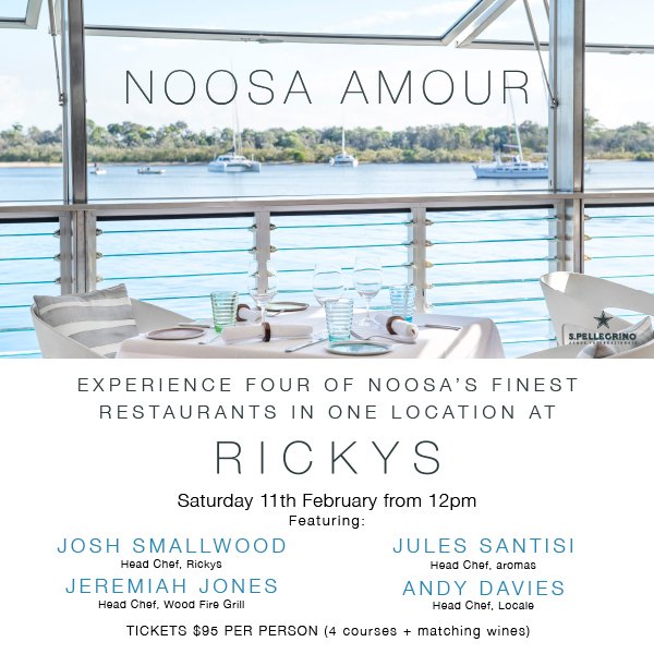 Experience 4 of Noosa's finest restaurants in one location at Rickys for Noosa Amour! 
#rickysnoosa #woodfiregrill #aromasnoosa #localenoosa