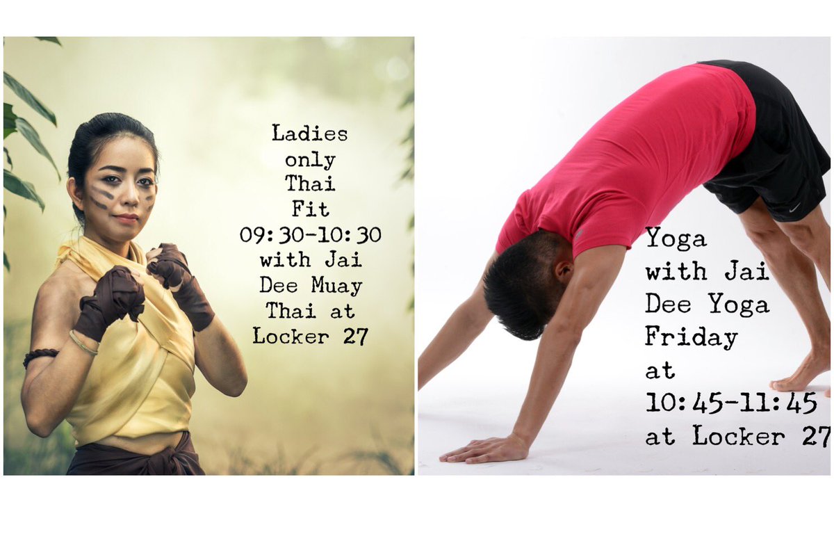 Join @ThaiFit &amp; <a href="/jaideeyoga/">Jai Dee Yoga</a> at back to back classes tomorrow morning from 09:30 at <a href="/locker27/">Locker 27</a> 👊🏻🙏🏻 #YingAndYang #muaythai #yoga
