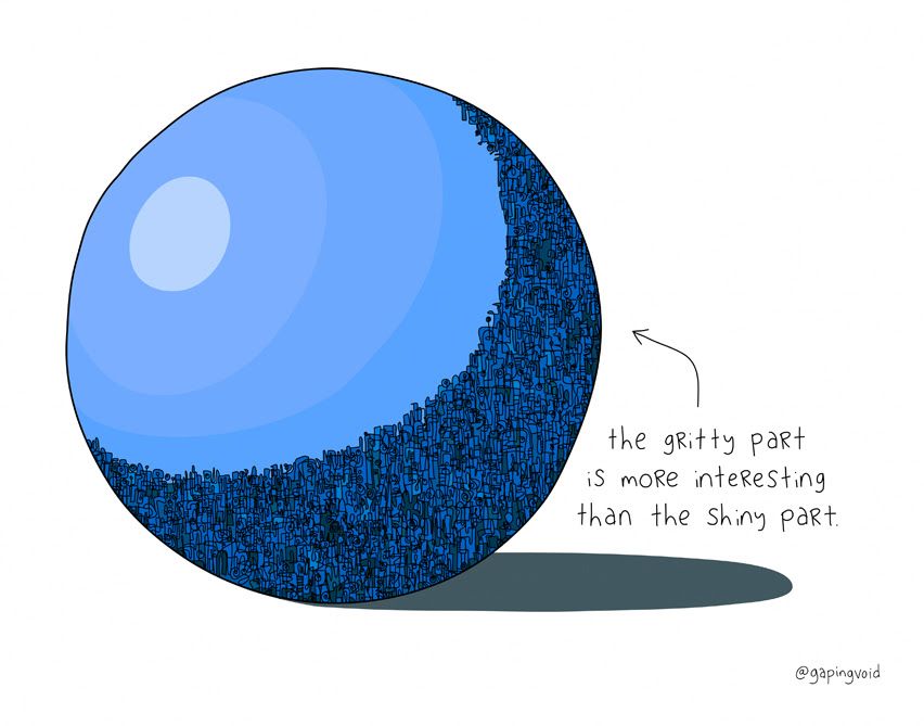 Sexy, Gritty Work - courtesy <a href="/gapingvoid/">Gapingvoid Culture Design Group</a>