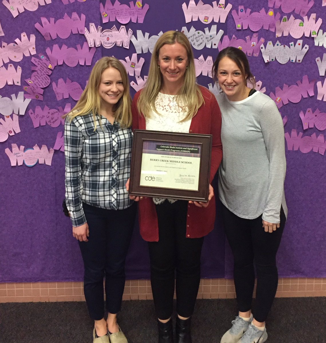 BerryCreekMS's tweet photo. @BerryCreekMS has been designated a model site for SSN students. Congrats Ms Barth, Ms Chamberlin &amp; Ms Taylor! https://t.co/T5TmMrf3pp