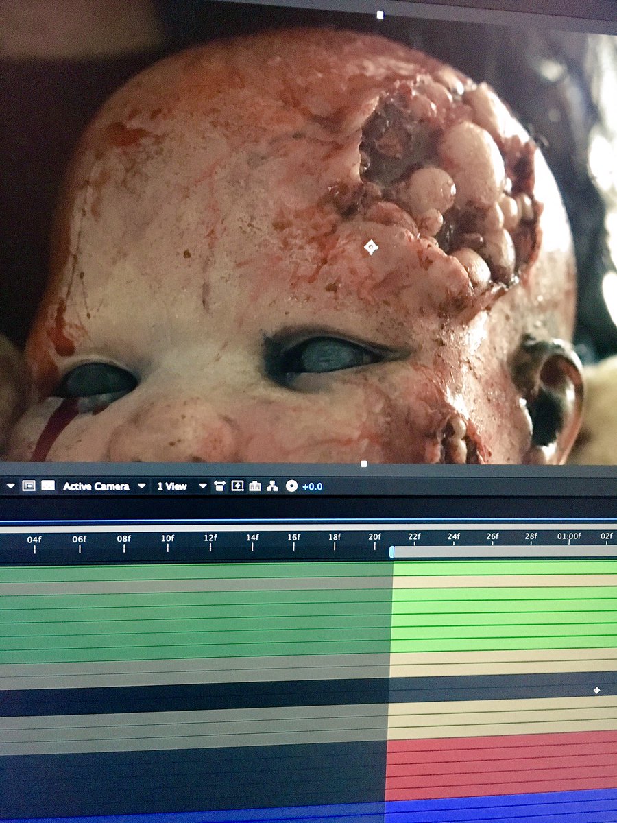 IZZYTIVITY's tweet photo. Never had my own visual effect scare the sh*t out of me! #Zombiebaby #vfx #aftereffects https://t.co/THJxzWPX77
